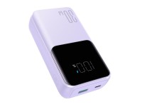 Mini power bank Joyroom JR-PBC07 de 20000mAh e 30W com cabos USB-C e Lightning - roxo Mini power bank Joyroom JR-PBC07 de 20000mAh e 30W com cabos USB-C e Lightning - roxo