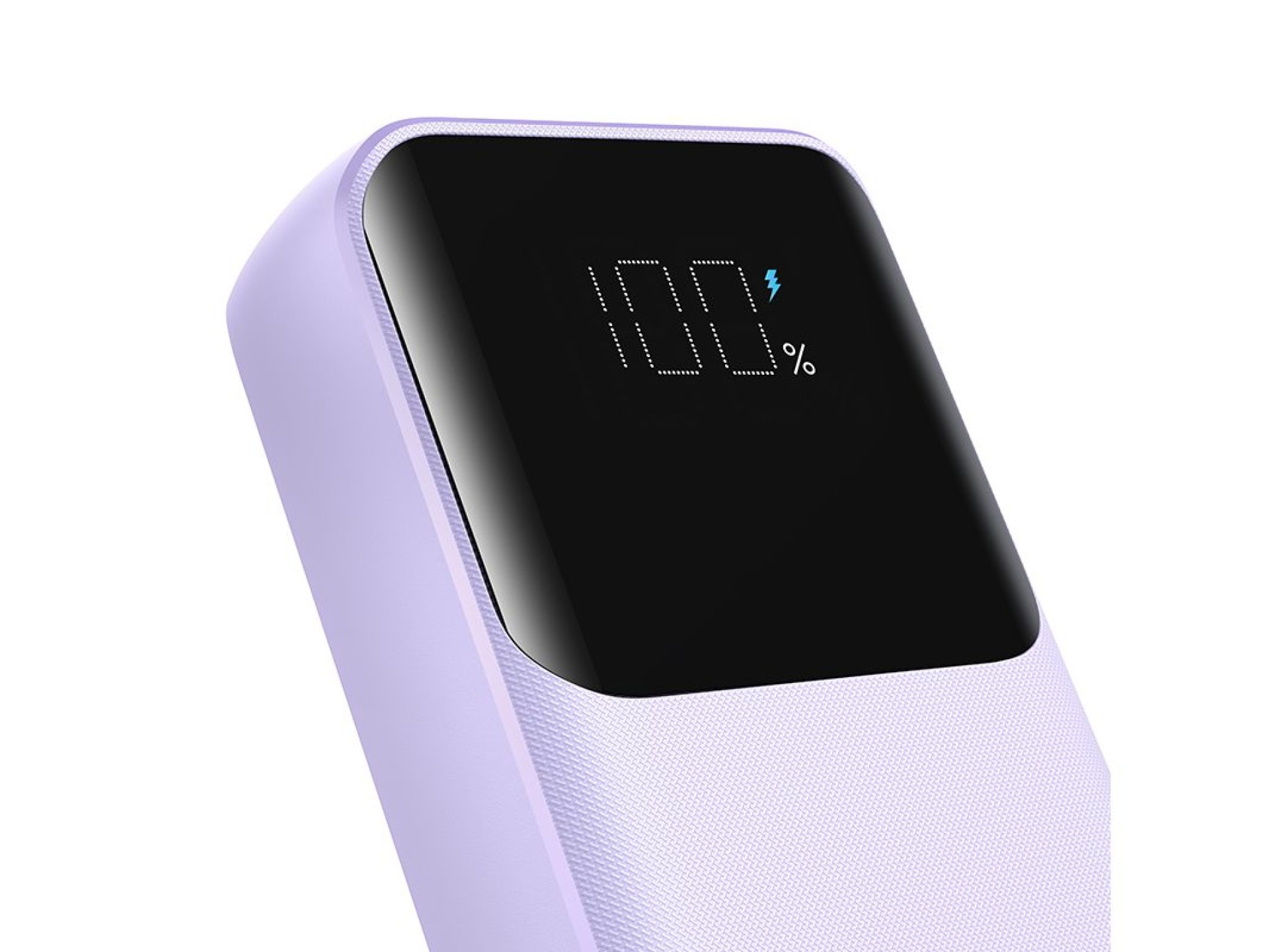 Mini power bank Joyroom JR-PBC07 de 20000mAh e 30W com cabos USB-C e Lightning - roxo