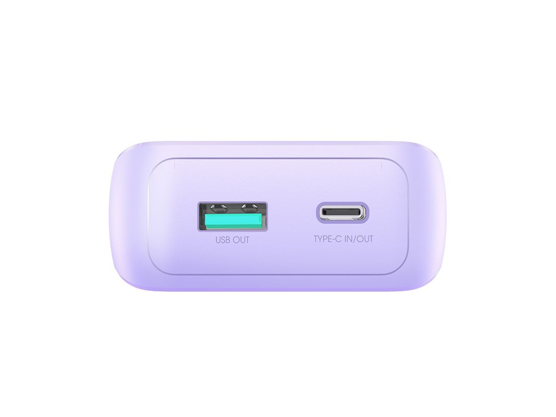 Mini power bank Joyroom JR-PBC07 de 20000mAh e 30W com cabos USB-C e Lightning - roxo