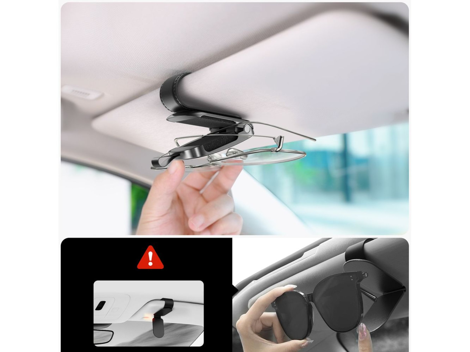 Suporte para viseira solar Joyroom JR-ZS511 com clipe magnético - Preto