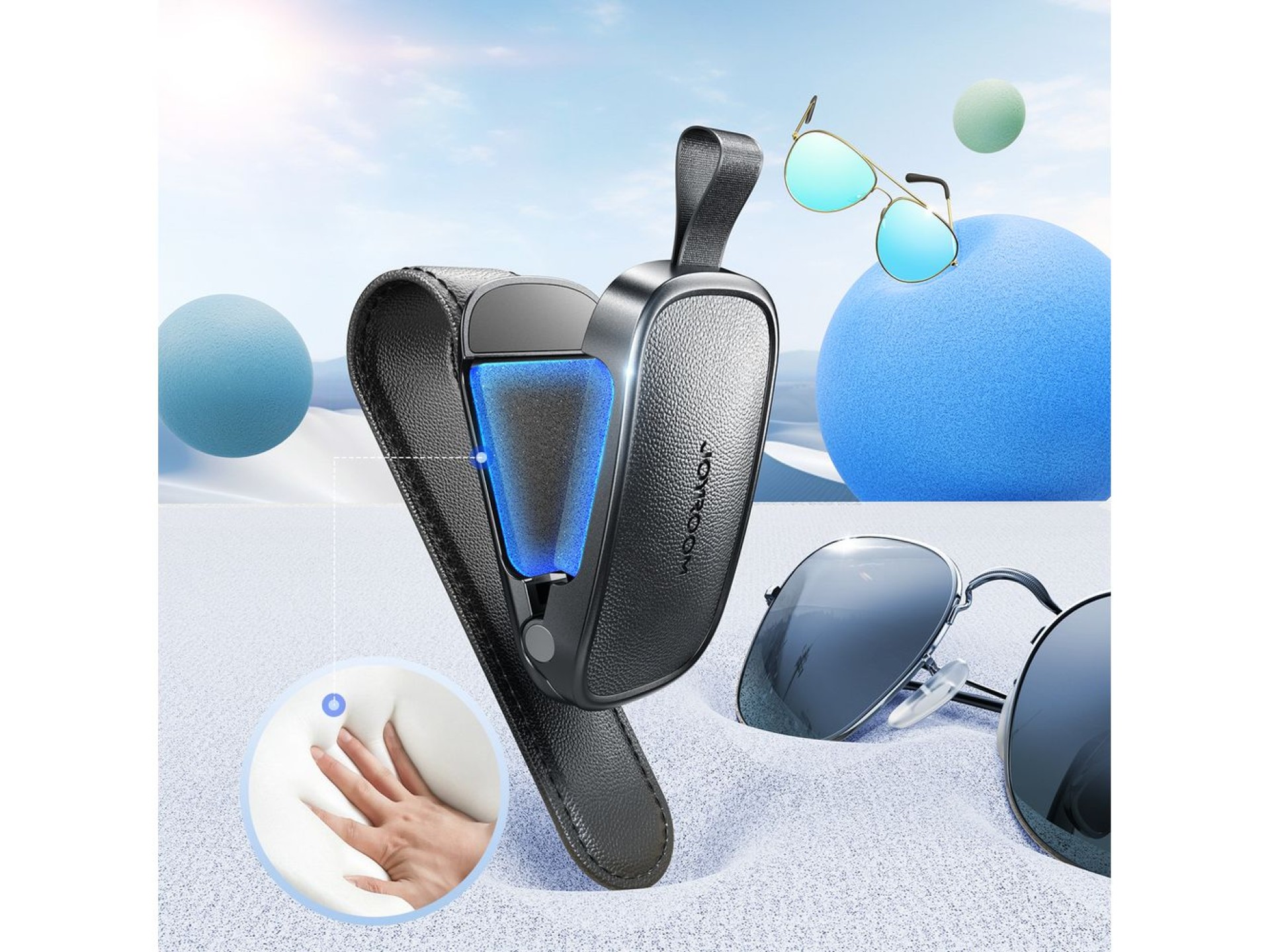 Suporte para viseira solar Joyroom JR-ZS511 com clipe magnético - Preto