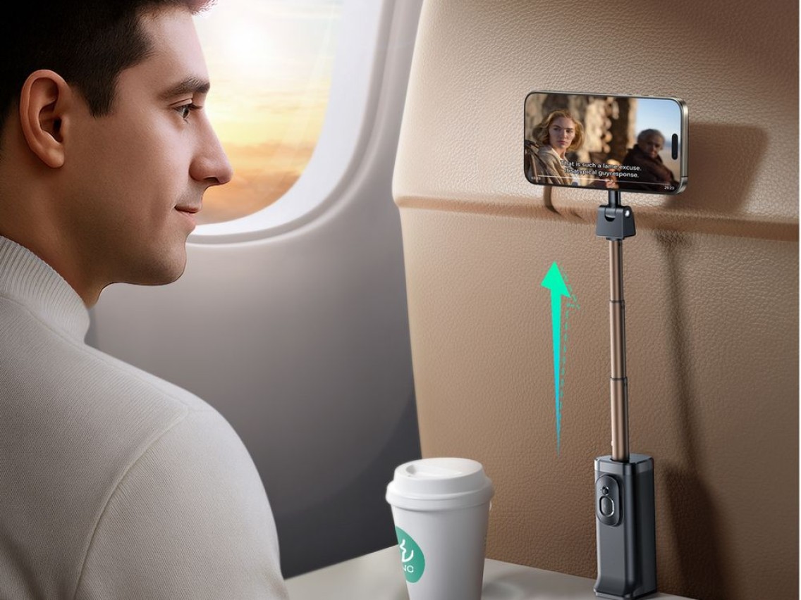 Bastão de selfie Joyroom JR-ZS509 compatível com MagSafe e Bluetooth - Preto