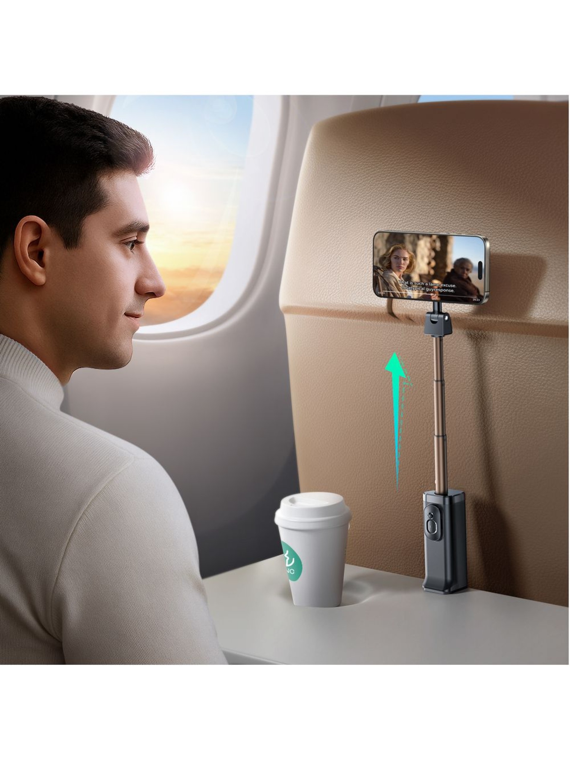 Joyroom JR-ZS509 MagSafe Compatible Selfie Stick with Bluetooth - Black