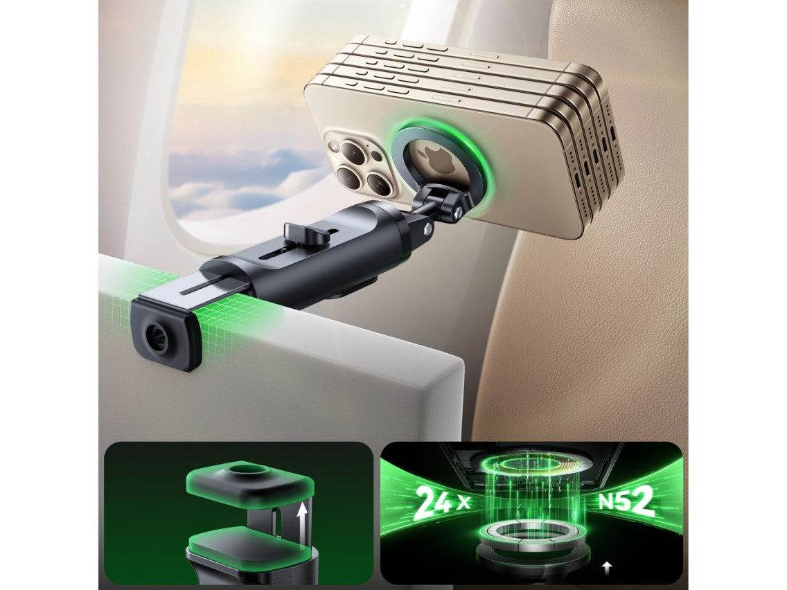 Bastão de selfie Joyroom JR-ZS509 compatível com MagSafe e Bluetooth - Preto