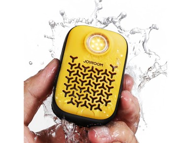 Caixa de som Bluetooth port�til Joyroom Maya JR-MS03 com lanterna integrada, resistente - amarela