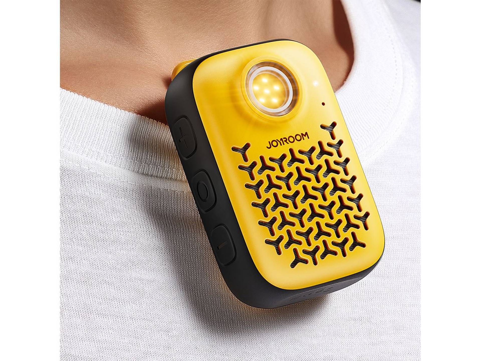 Caixa de som Bluetooth portátil Joyroom Maya JR-MS03 com lanterna integrada, resistente - amarela