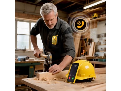 Caixa de som Bluetooth port�til Joyroom Maya JR-MS03 com lanterna integrada, resistente - amarela