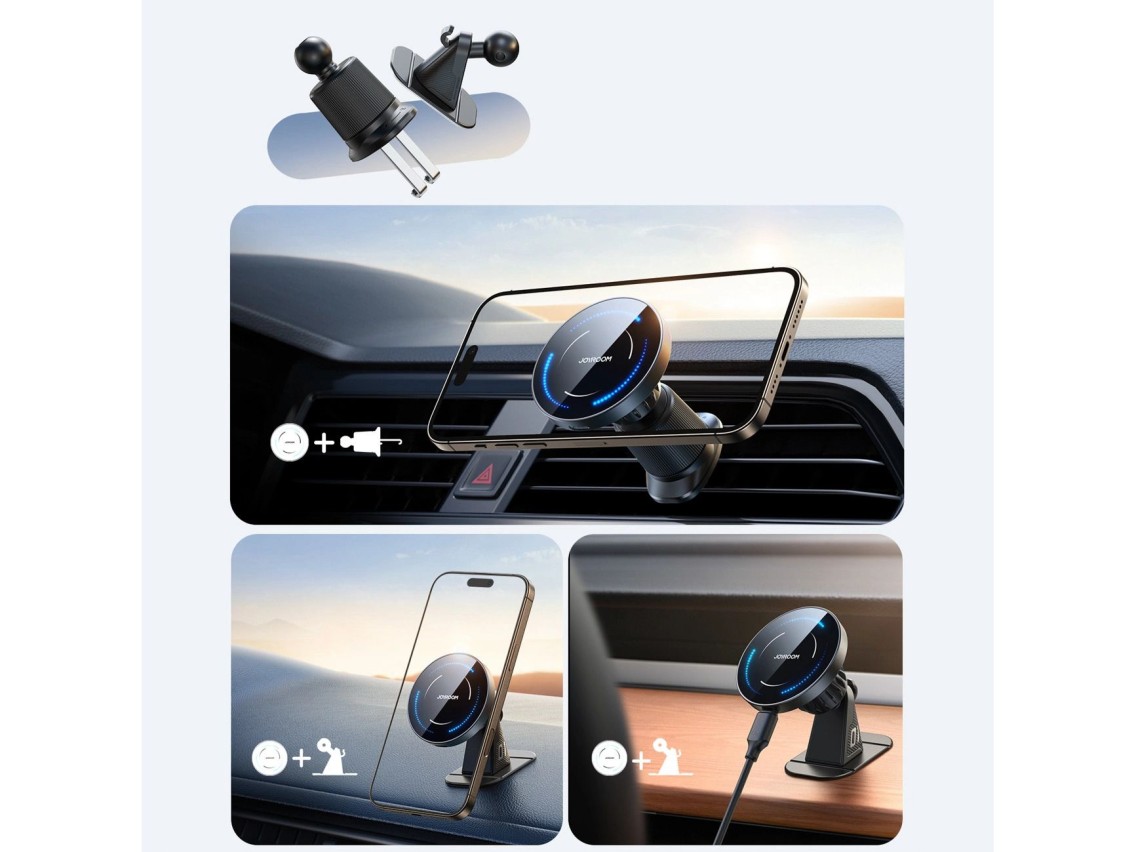 Soporte para coche Joyroom JR-ZS502 compatible con MagSafe con cargador inalámbrico para rejilla de