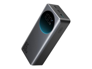 Bateria externa Joyroom de 30000mAh 65W com visor digital (JR-PBF05) - preta