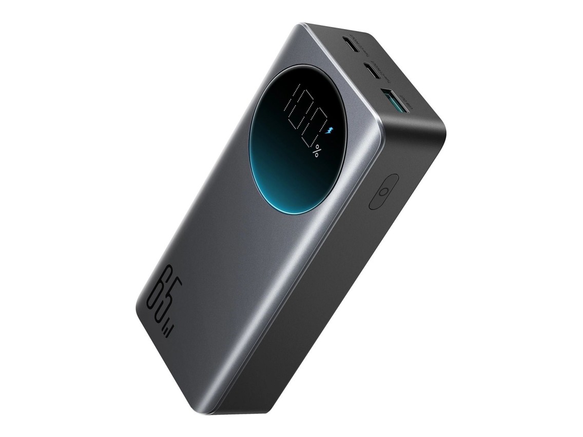 Bateria externa Joyroom de 30000mAh 65W com visor digital (JR-PBF05) - preta