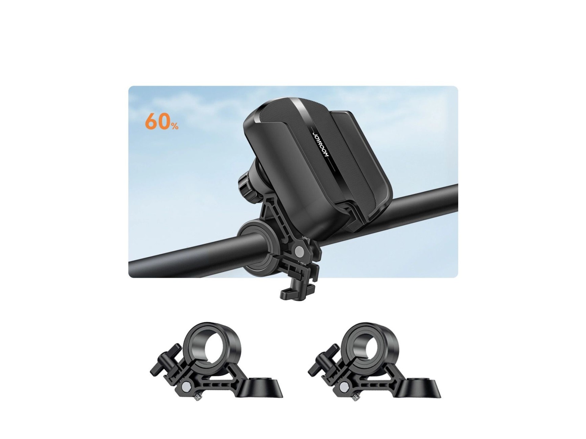 Suporte de telefone Joyroom JR-ZS431 para bicicleta, motocicleta, scooter - preto