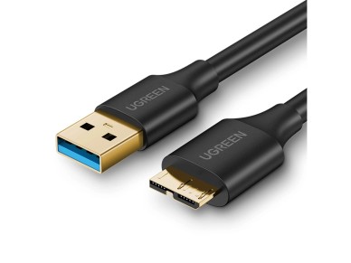 Ugreen US130 10840 USB-A 3.0 - cabo micro USB-B 0,5 m - preto