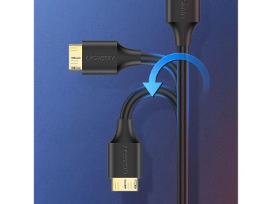 Ugreen US130 10840 USB-A 3.0 - cabo micro USB-B 0,5 m - preto