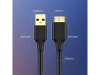 Cable Ugreen US130 10840 USB-A 3.0 - micro USB-B de 0,5 m - negro Cable Ugreen US130 10840 USB-A 3.0 - micro USB-B de 0,5 m - negro
