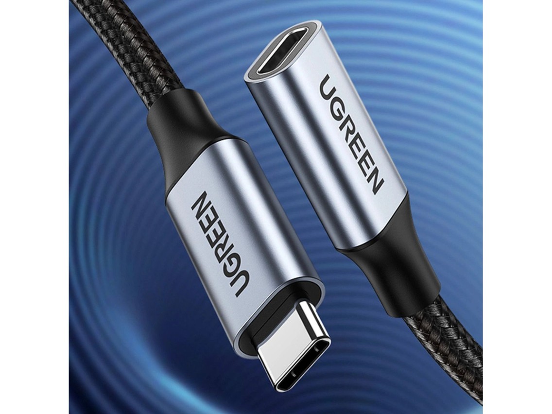 Ugreen US372 80810 USB-C - Cabo USB-C PD QC 100W 5A 10Gbps 0,5m - cinza