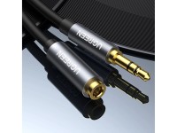 Cable Ugreen AV118 10538 minijack de 3,5 mm (macho) / minijack de 3,5 mm (hembra) 5 m - plateado