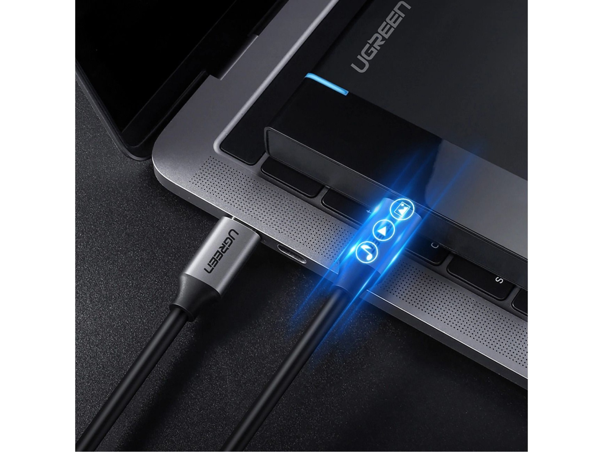 Cable USB-C 3.1/USB-C 3.1 Ugreen US161 50751 de 1,5 m, gris