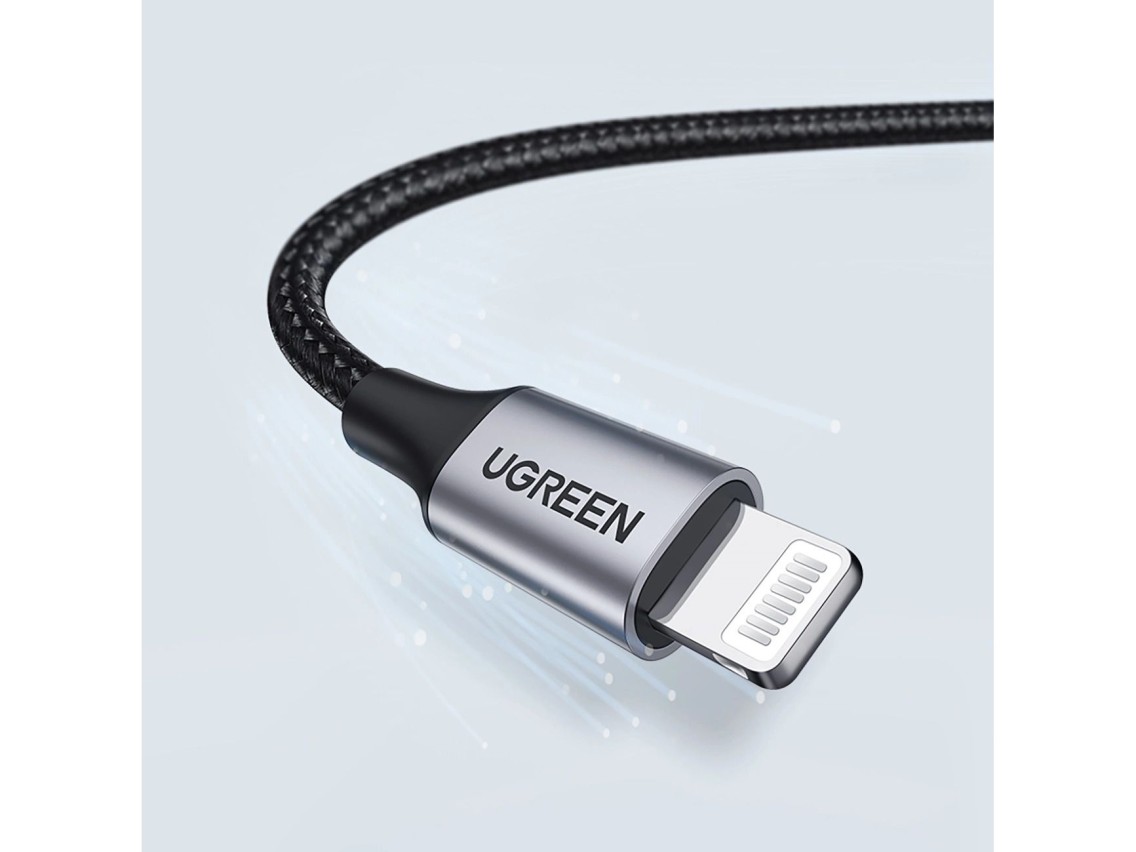 Cabo USB-A / Lightning MFi Ugreen US199 60157 1,5 m - preto