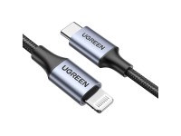 Ugreen US304 60759 Lightning - USB-C 2.0 MFi Cable 1m - Gray Ugreen US304 60759 Lightning - USB-C 2.0 MFi Cable 1m - Gray