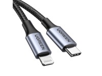 Cable Ugreen US304 60760 Lightning - USB-C 2.0 MFi de 1,5 m - Gris Cable Ugreen US304 60760 Lightning - USB-C 2.0 MFi de 1,5 m - Gris