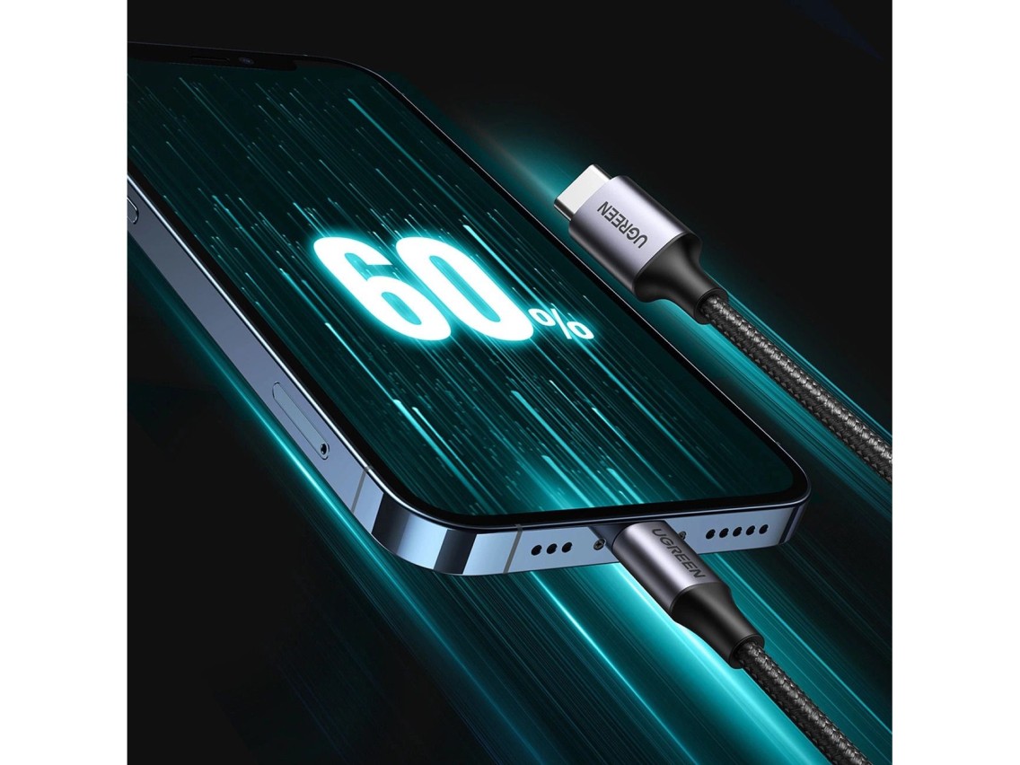Cable Ugreen US304 60760 Lightning - USB-C 2.0 MFi de 1,5 m - Gris