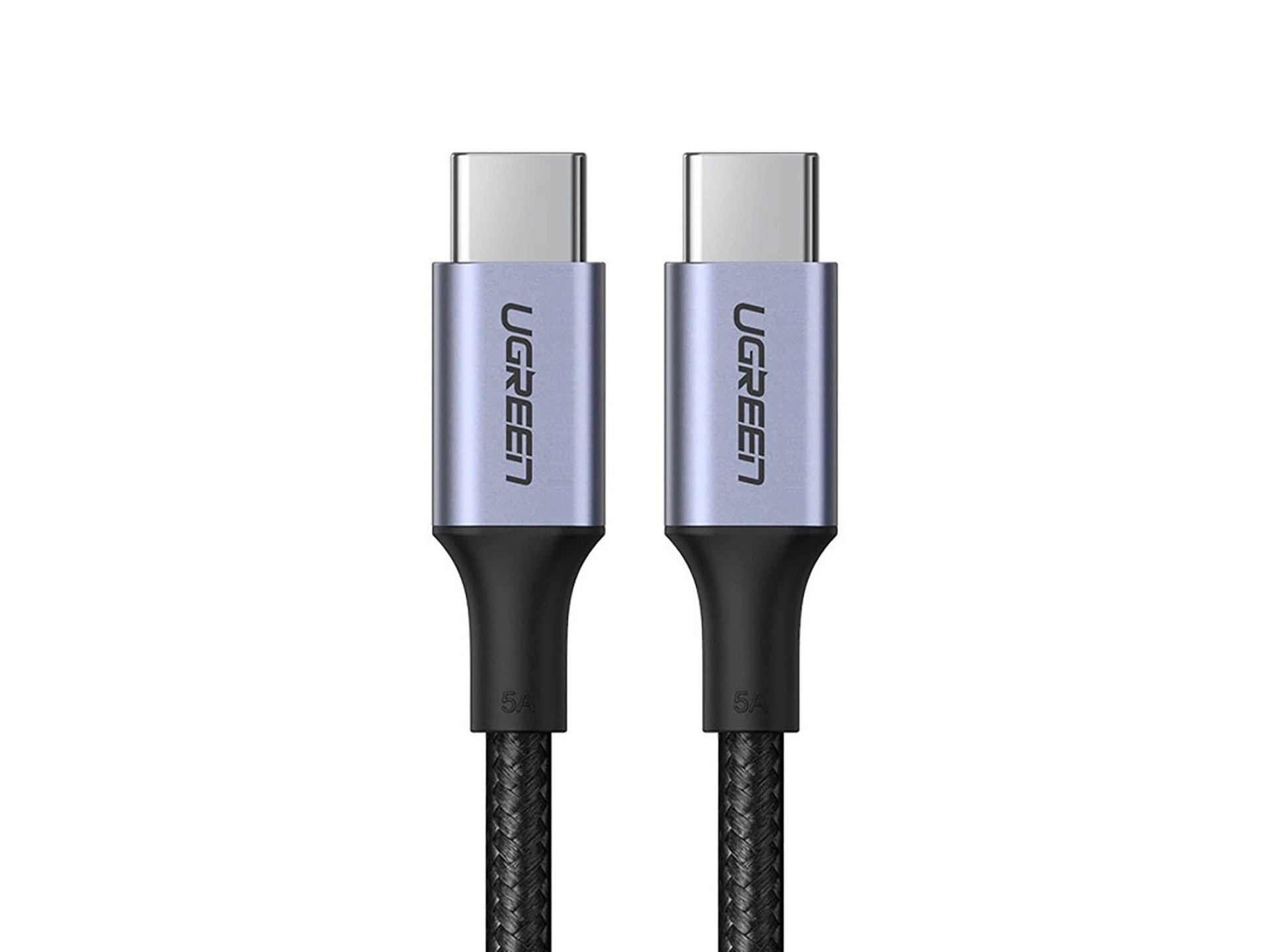 Cable Ugreen US316 70428 USB-C - USB-C PD QC FCP 100 W 5 A 480 Mb/s 1,5 m - Gris