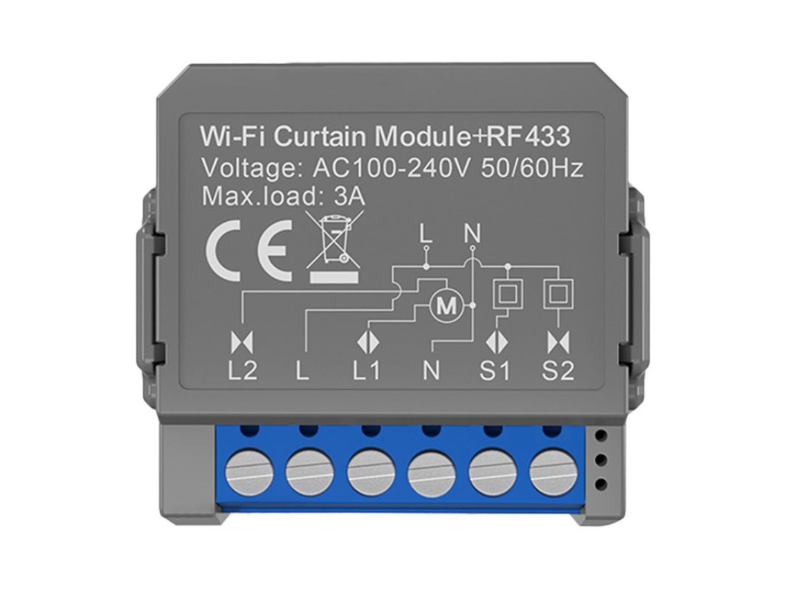 Mdulo de cortina inteligente Avatto CMS16-RF-1 WIFI+RF