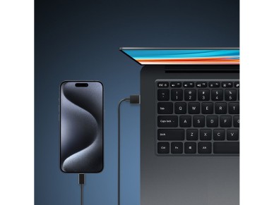 Cabo USB-A - USB-C Cuktech CKATC310NCBK 1m - Preto