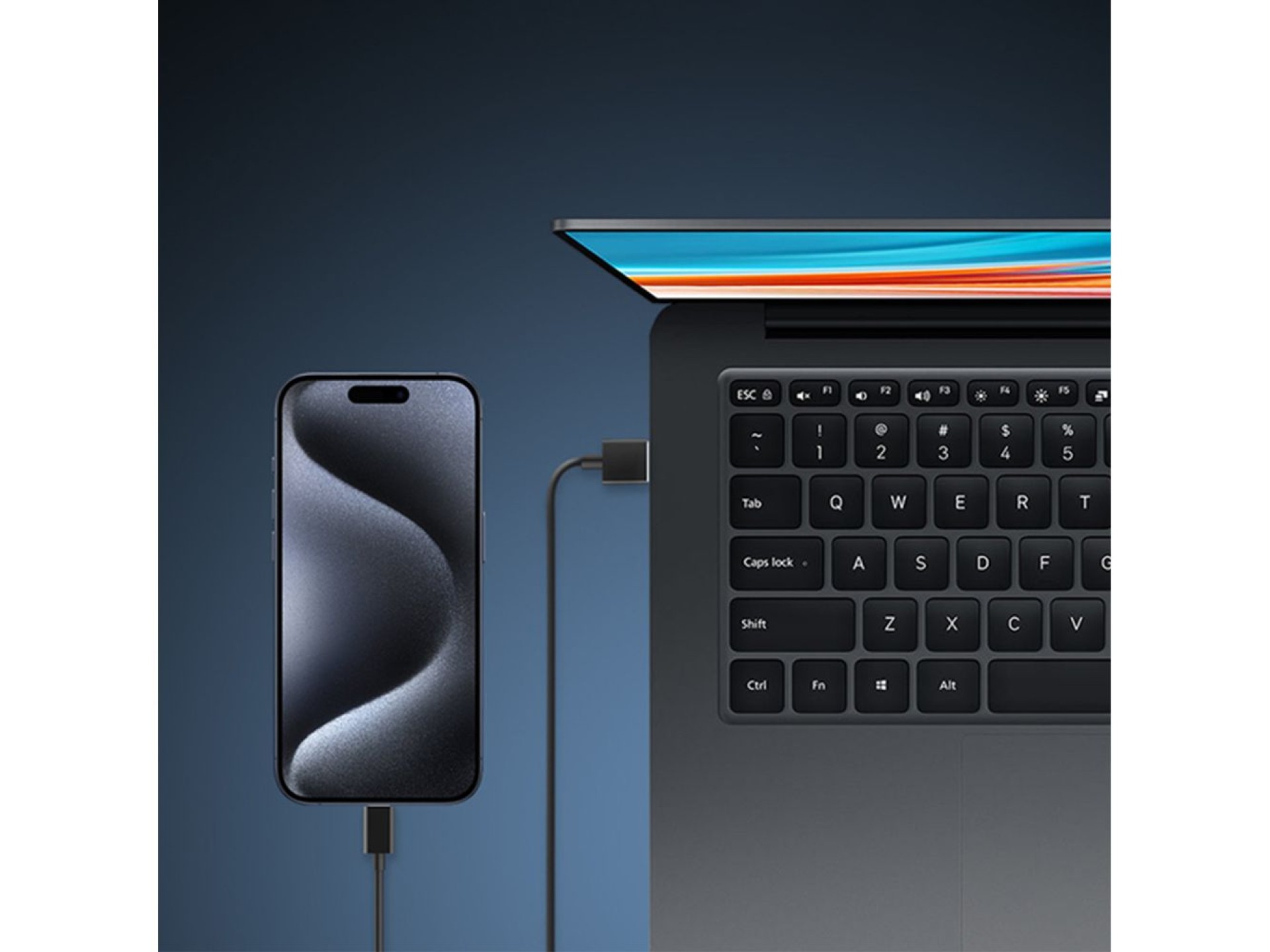 Cuktech CKATC310NCBK USB-A - USB-C Cable 1m - Black
