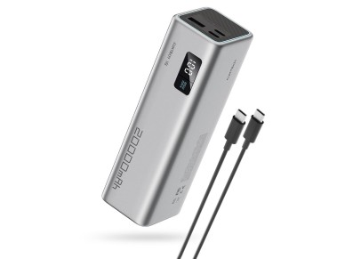 Powerbank Cuktech CUKP200XGLGR 100W 20000mAh 2 x USB-C 1 x USB-A - gray