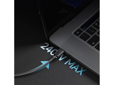 Cable USB-C Cuktech CKCTC615NCBK de 6 A y 240 W (1,5 m), color negro