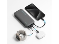 Cuktech CUKP200NGLDG 55W 20000mAh Powerbank with Built-in USB-C Cable - Gray