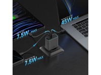 Carregador de parede Cuktech CUKAD653EUGR 65W GaN 2 x USB-C 1 x USB-A - Cinza Carregador de parede Cuktech CUKAD653EUGR 65W GaN 2 x USB-C 1 x USB-A - Cinza