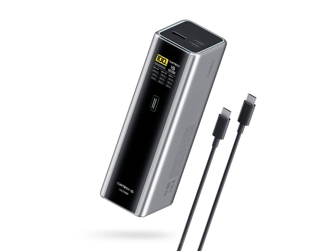 Powerbank Cuktech CKPB200UGLGR 210W 20000mAh 2 x USB-C 1 x USB-A - cinza