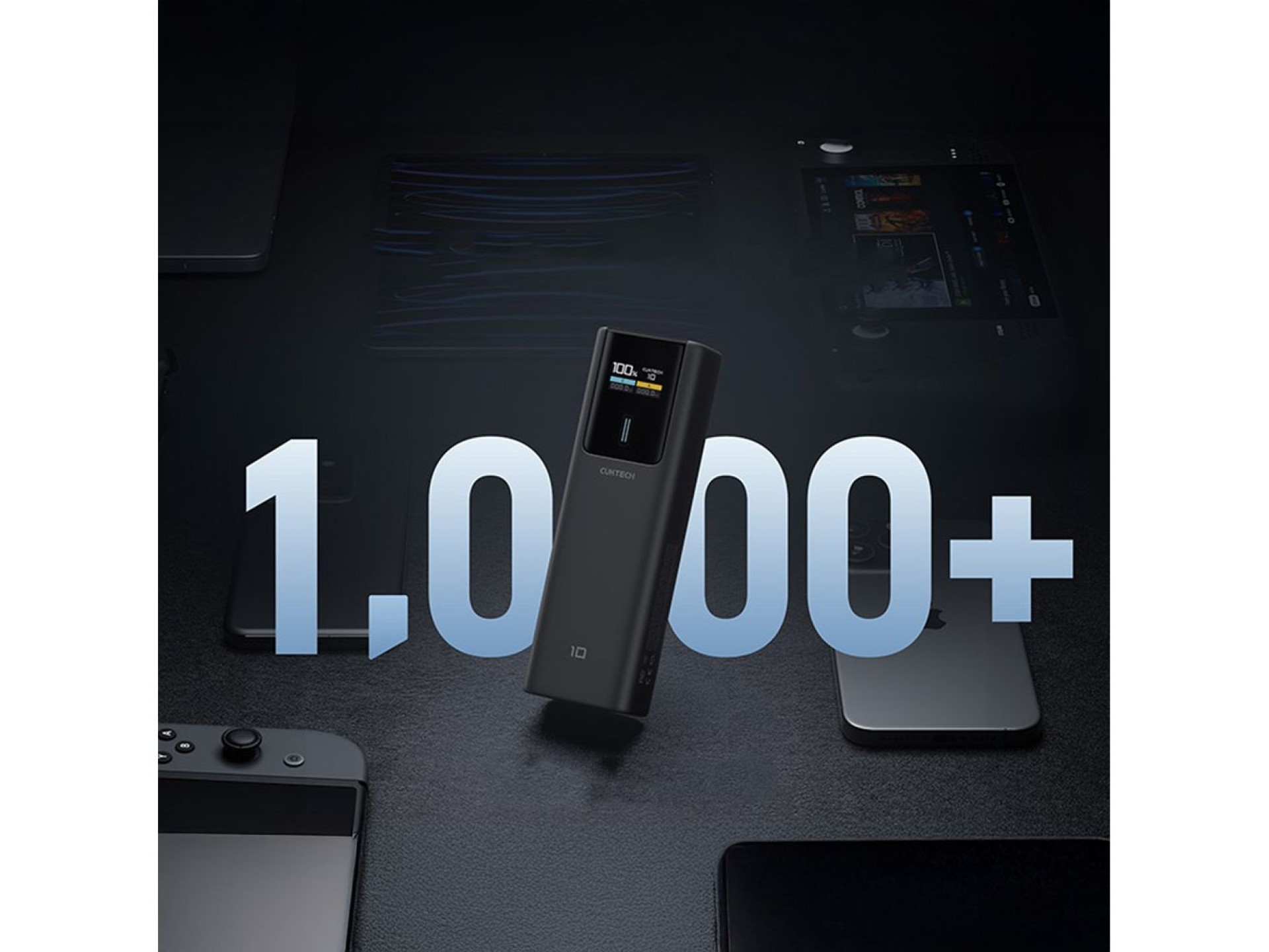Powerbank Cuktech CKPB100PGLBL 150W 10000mAh USB-C USB-A - preto