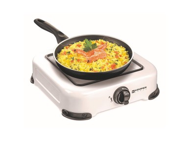 Fog�o a g�s butano/propano esmaltado de 1 bocal, branco, 270 x 300 x 90 mm