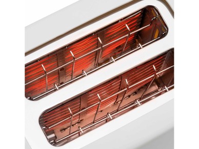Toaster with 2 slots white 750 w Toaster with 2 slots white 750 w