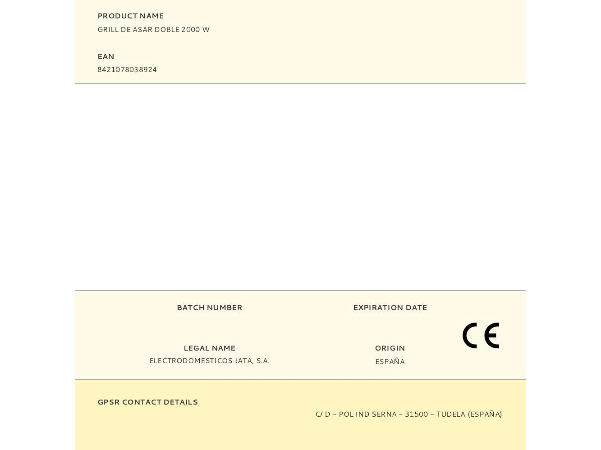 Double roasting grill 2000 w