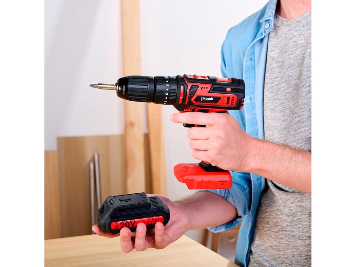 Cid2051bca 20 v hammer drill case kit with batteries and accessories