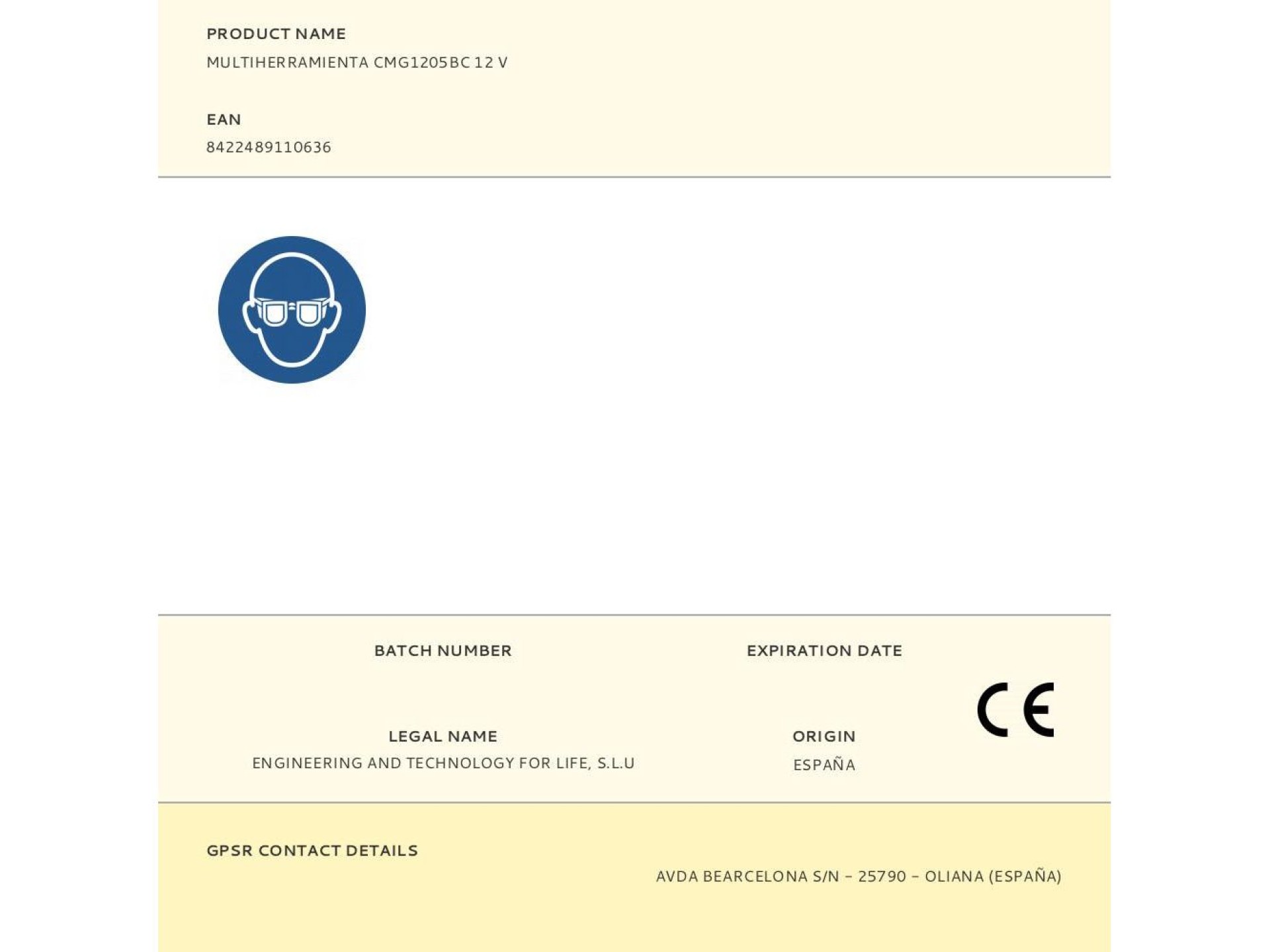 Multiferramenta cmg1205bc 12 v