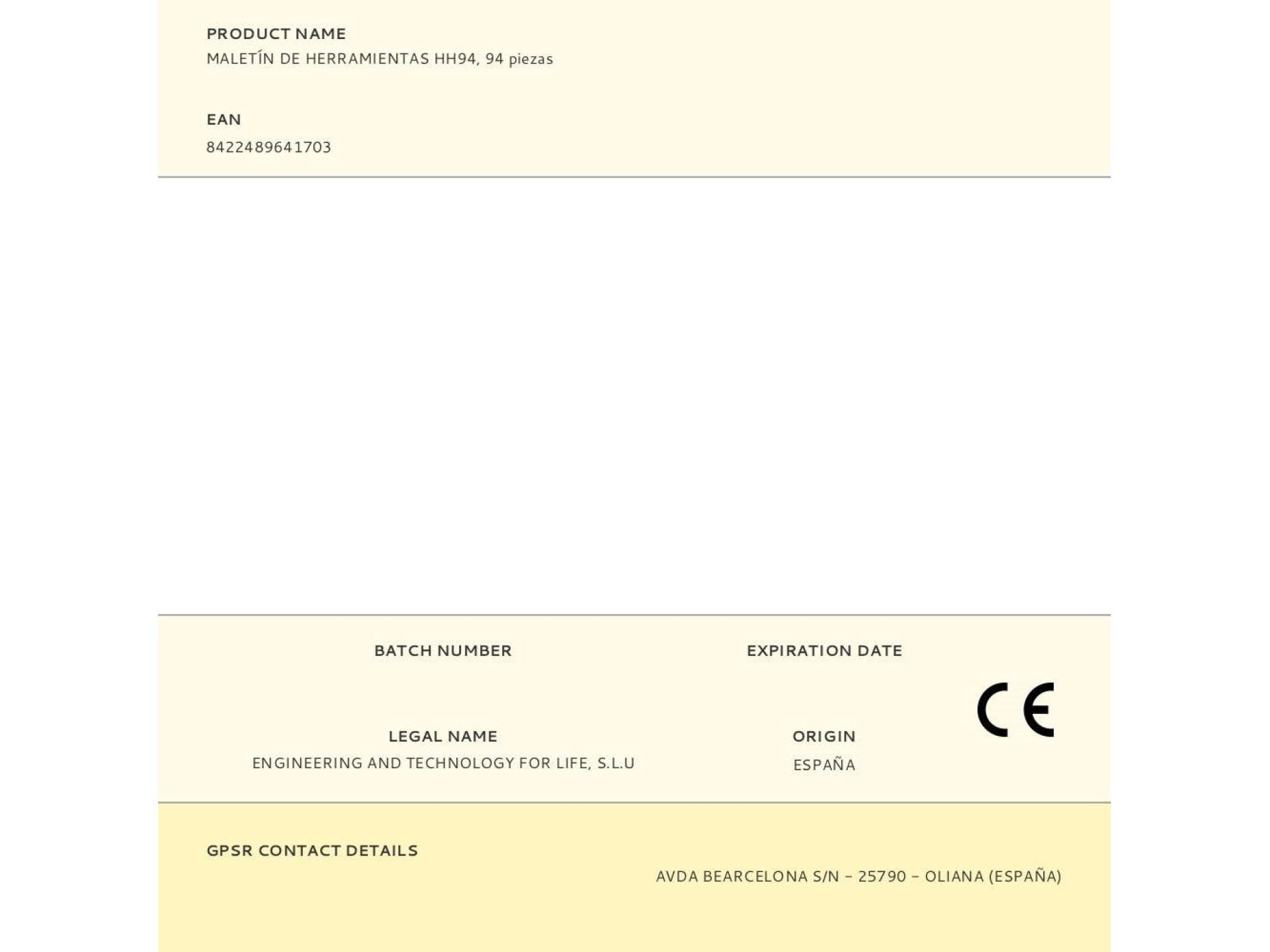 Mala de ferramentas hh94, 94 peças