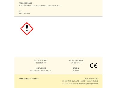 Acetic silicone kitchen and bathrooms transparent 311