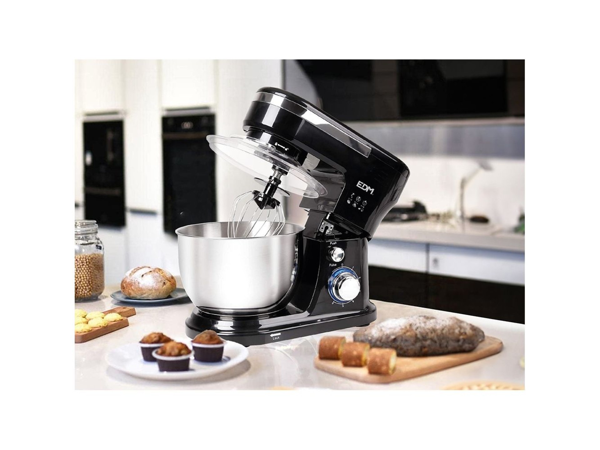 1000w kneading mixer with 4 l stainless steel bowl, 32 x 14 x 29 cm
