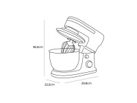 1000w kneading mixer with 4 l stainless steel bowl, 32 x 14 x 29 cm 1000w kneading mixer with 4 l stainless steel bowl, 32 x 14 x 29 cm
