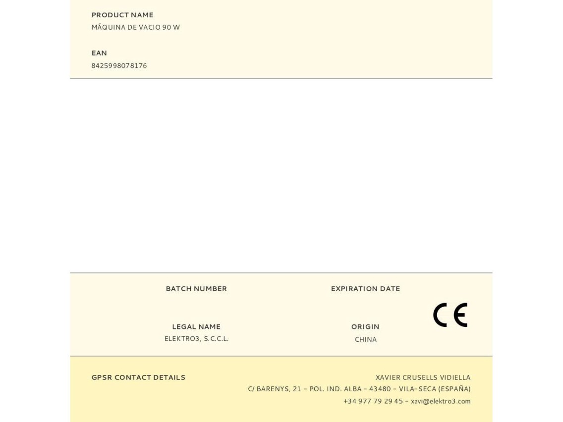 Máquina de vacio 90 w