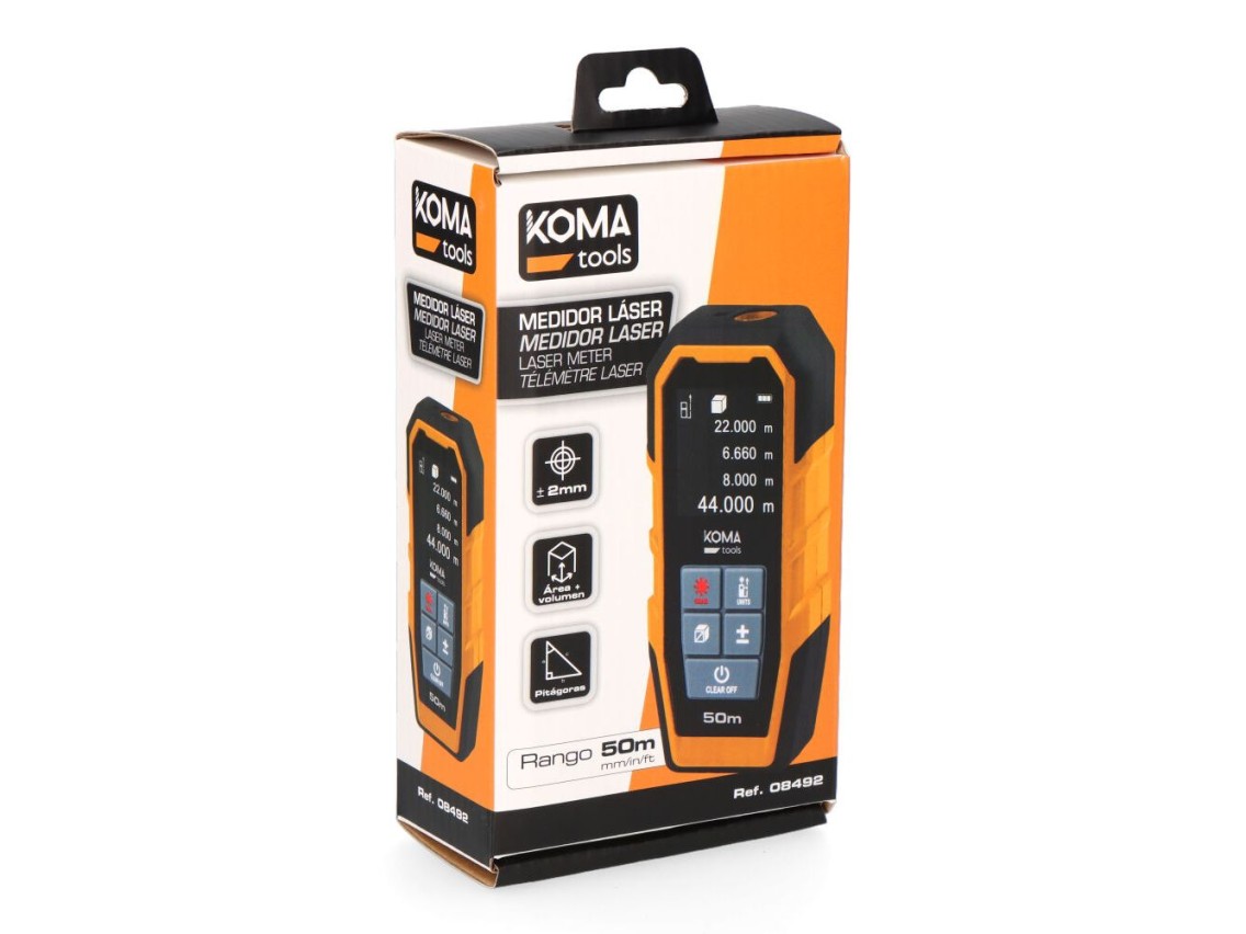 Laser meter with case 5,2 x 2,4 x 12,3 cm