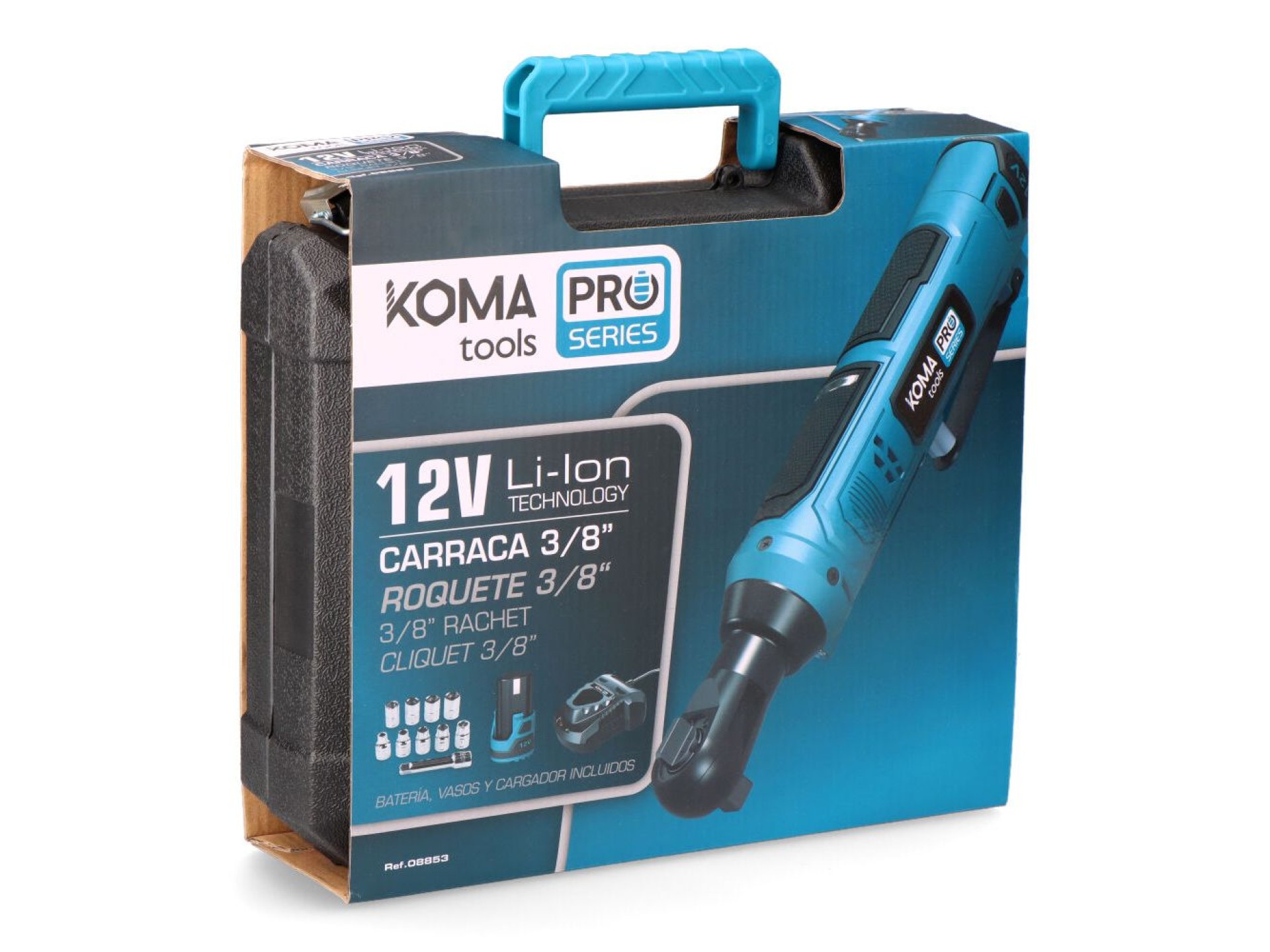 Kit carraca 12 v con accesorios, bateria y cargador