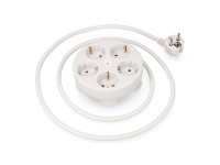 Prolongador redondo con 5 tomas 2p+t schuko, con interruptor, 16 a 250 v, cable h05vv-f 3g1,5mm� de 