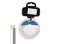 Rolo de cabo paralelo 2 x 0,75 mm� branco/cinza "audio" 50 m