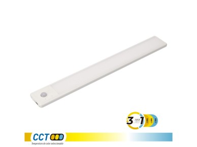 Dimmable and rechargeable led strip with sensor, magnetic, 1.5 w, 3cct, 1500 mah, 14 x 40 x 306 mm